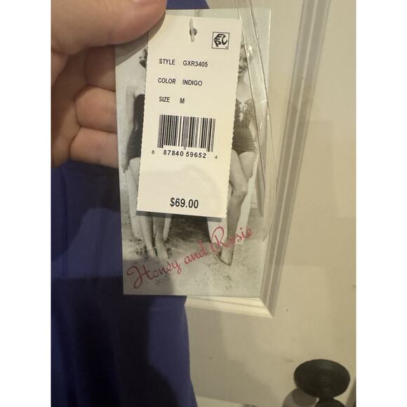 Honor & Rosie Blue Corset Mini Dress NWT Lace Up Back Size Med - Picture 12 of 12